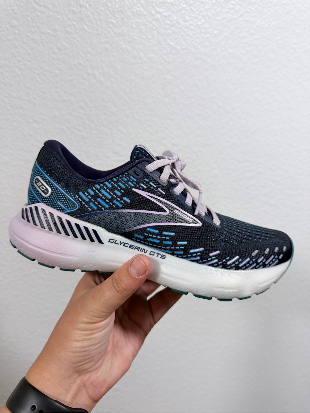 Brooks Women’s Glycerin GTS Running Shoe - Black & Lavender